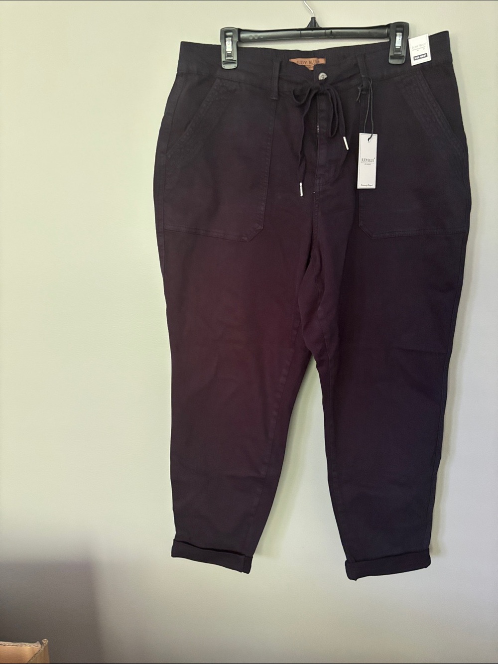 Judy Blue High-Rise Drawstring Jeans in Navy